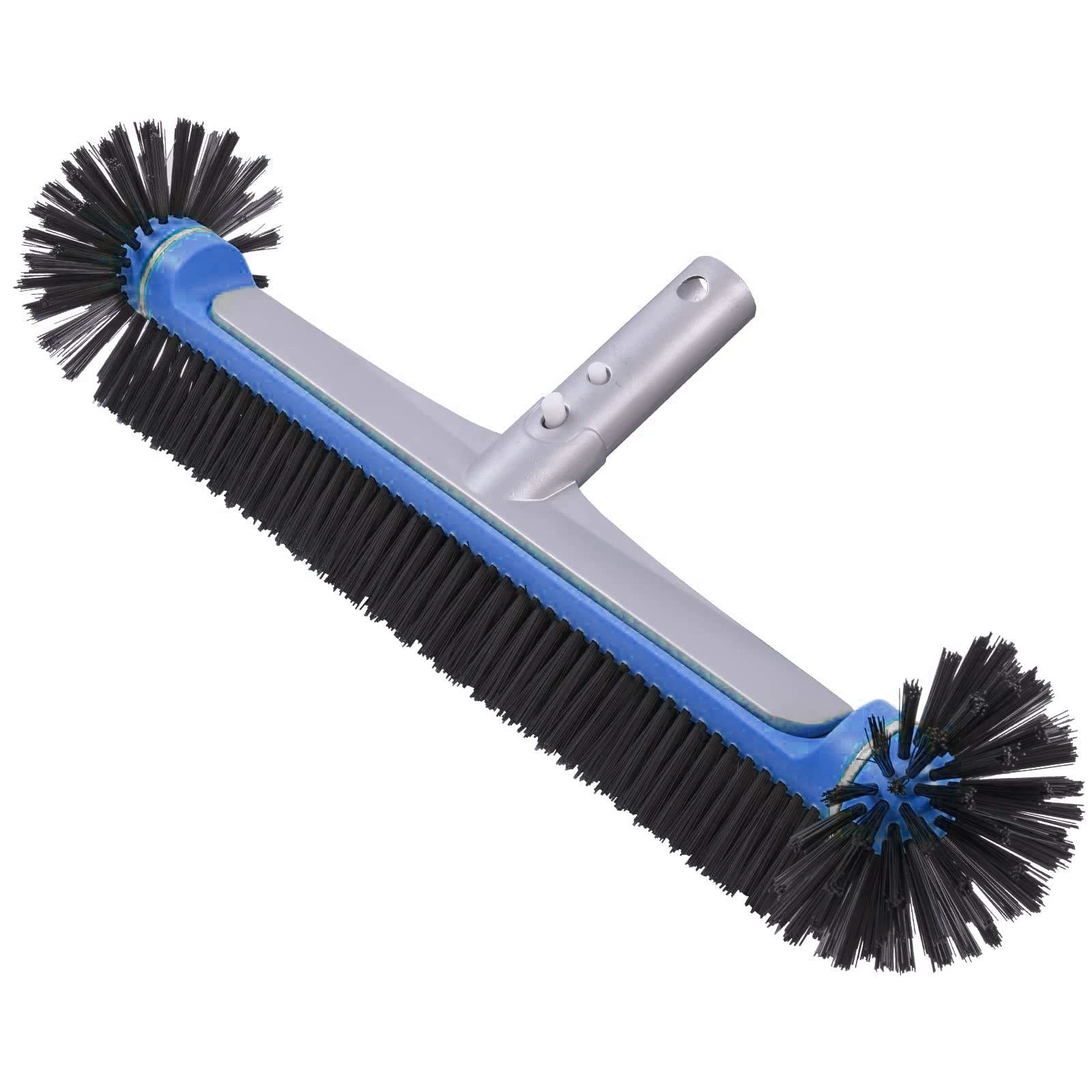 Swimming Pool Cleaning Brush Head Piscina Nylon 360 Degree Round Pool Wall Brush Aluminum Back for Cleaning