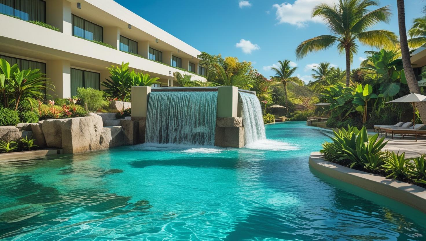 Premium Pool Waterfall Solutions for Hotels and Garden Pools