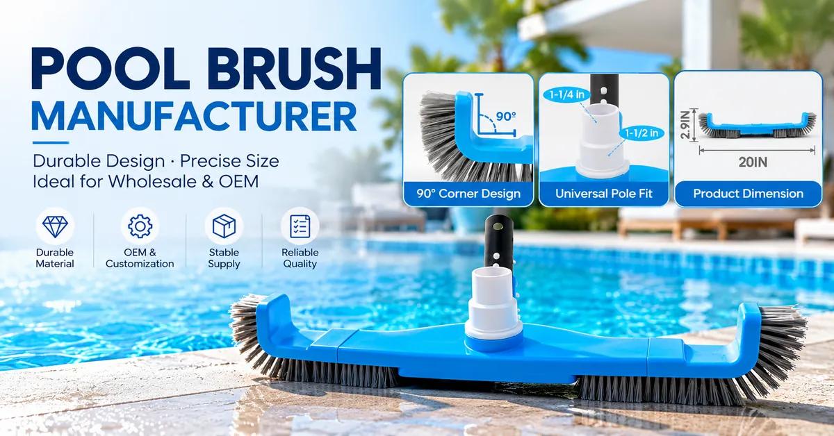 Pool Brush Manufacturer: Bristle, Frame and OEM Specifications for Wholesale Buyers Pool Brush Manufacturer: Bristle, Frame and OEM Specifications for Wholesale Buyers